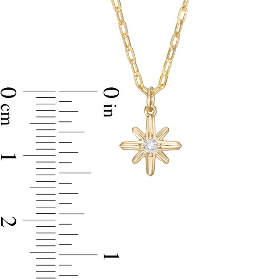 CT. Certified Canadian Diamond Solitaire True North Pendant in 10K Gold