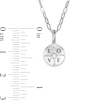 Thumbnail Image 3 of Certified Canadian Diamond Accent Solitaire True North &quot;LOVE&quot; Pendant in 10K White Gold - 20&quot; (I/I2)