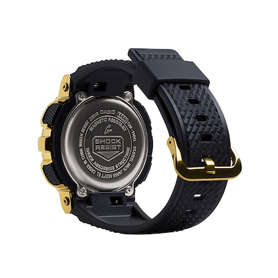 Men's Casio G-Shock Classic Gold-Tone Black Resin Strap Watch with Black and Gold-Tone Dial (Model: GM110G-1A9)