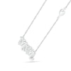 0.04 CT. T.W. Diamond "mom" Necklace in Sterling Silver