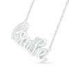 Thumbnail Image 1 of 0.04 CT. T.W. Diamond "breathe" Necklace in Sterling Silver