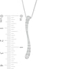 Thumbnail Image 3 of 0.45 CT. T.W. Journey Diamond Linear Wave Pendant in 10K White Gold