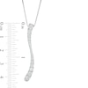 0.94 CT. T.W. Journey Diamond Linear Wave Pendant in 10K White Gold