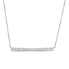 0.45 CT. T.W. Journey Diamond Sideways Bar Necklace in 10K White Gold