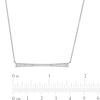 0.45 CT. T.W. Journey Diamond Sideways Bar Necklace in 10K White Gold