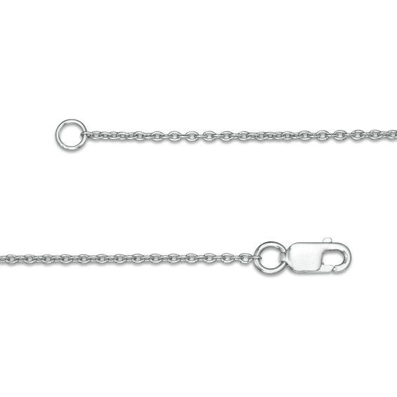 0.45 CT. T.W. Journey Diamond Curved Bar Necklace in 10K White Gold