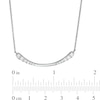 0.45 CT. T.W. Journey Diamond Curved Bar Necklace in 10K White Gold