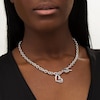 The Kindred Heart from Vera Wang Love Collection 0.085 CT. T.W. Diamond Toggle Necklace in Sterling Silver - 17"