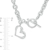 Thumbnail Image 4 of The Kindred Heart from Vera Wang Love Collection 0.085 CT. T.W. Diamond Toggle Necklace in Sterling Silver - 17&quot;