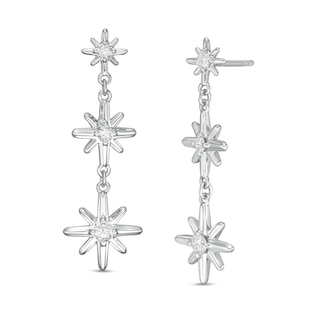 0.50 CT. T.W. Certified Canadian Diamond True North Triple Drop Earrings in 10K White Gold (I/I2)