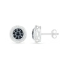 0.37 CT. T.W. Enhanced Black Composite and White Diamond Frame Stud Earrings in Sterling Silver