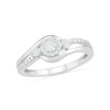 Thumbnail Image 1 of 0.065 CT. T.W. Composite Diamond Bypass Promise Ring in 10K White Gold