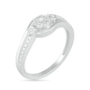 Thumbnail Image 2 of 0.065 CT. T.W. Composite Diamond Bypass Promise Ring in 10K White Gold