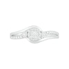 Thumbnail Image 3 of 0.065 CT. T.W. Composite Diamond Bypass Promise Ring in 10K White Gold