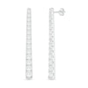 Thumbnail Image 0 of Lab-Created White Sapphire Graduated Vertical Bar Drop Earrings in Sterling Silver