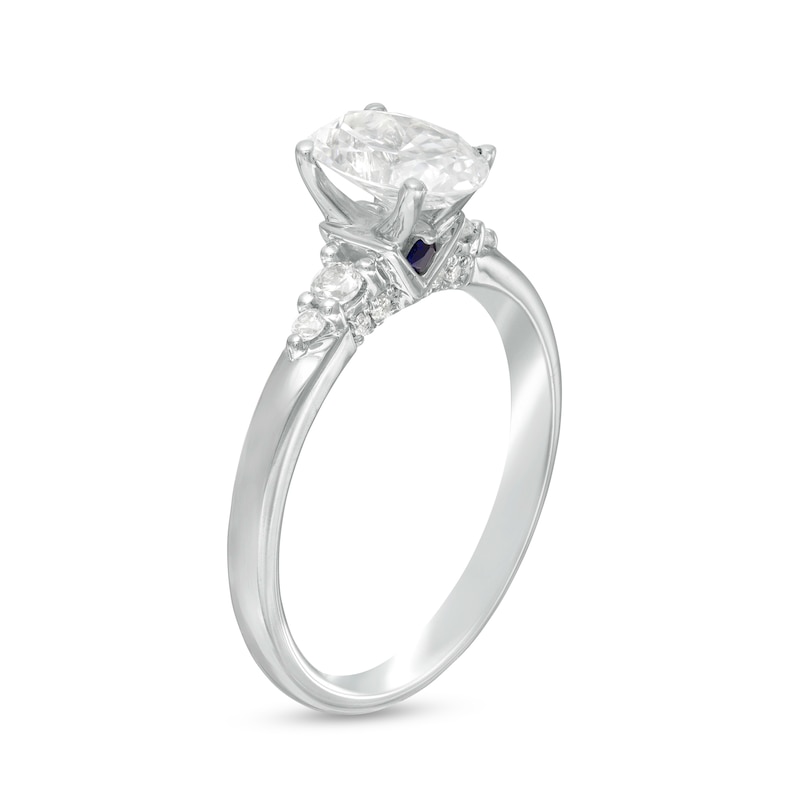Vera Wang Love Collection 0.82 CT. T.W. Oval Diamond Engagement Ring in 14K White Gold|Peoples Jewellers