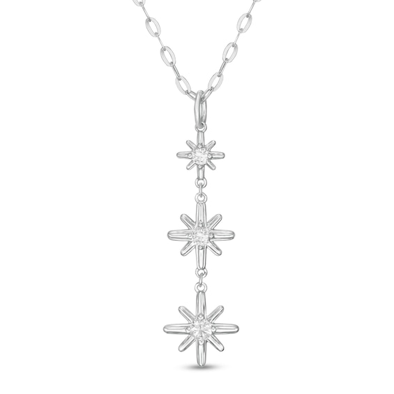 0.25 CT. T.W. Certified Canadian Diamond True North Triple Drop Pendant in 10K White Gold - 20" (I/I2)