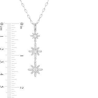 0.25 CT. T.W. Certified Canadian Diamond True North Triple Drop Pendant in 10K White Gold - 20" (I/I2)