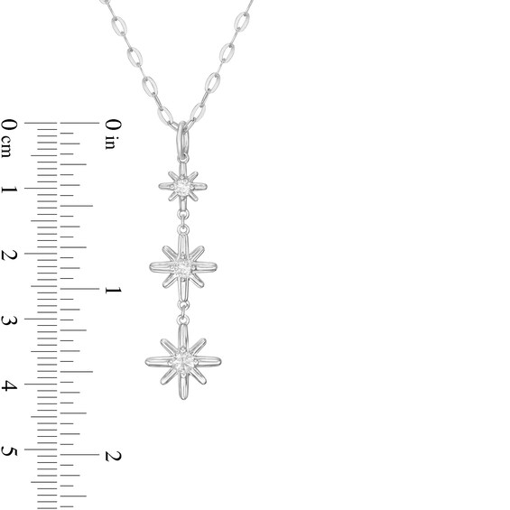 0.25 CT. T.W. Certified Canadian Diamond True North Triple Drop Pendant in 10K White Gold - 20" (I/I2)