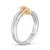 Thumbnail Image 2 of 0.04 CT. T.W. Certified Canadian Diamond Duo True North Wrap Ring in 10K Two-Tone Gold (I/I2)