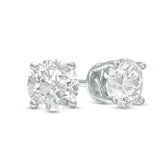 0.10 CT. T.W. Diamond Solitaire Stud Earrings in Sterling Silver