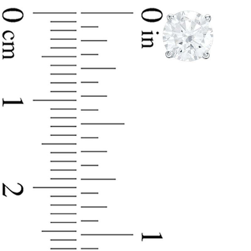 Main Image 2 of 1.70 CT. T.W. Diamond Solitaire Stud Earrings in 10K White Gold
