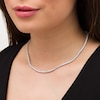 Thumbnail Image 1 of 10.00 CT. T.W. Certified Lab-Created Diamond Tennis Necklace in 14K White Gold (F/SI2) - 16"