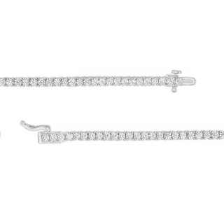 10.00 CT. T.W. Certified Lab-Created Diamond Tennis Necklace in 14K White Gold (F/SI2) - 16"