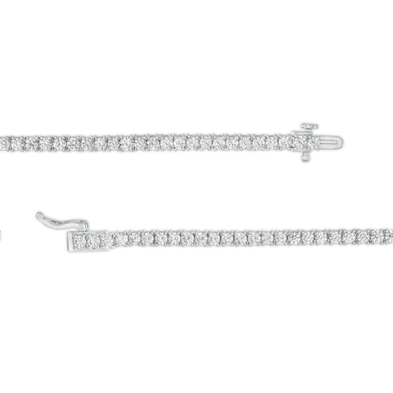 10.00 CT. T.W. Certified Lab-Created Diamond Tennis Necklace in 14K White Gold (F/SI2) - 16"