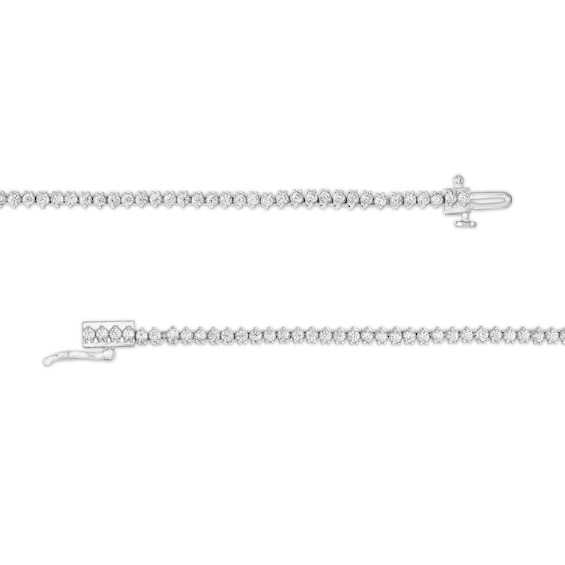 6.00 CT. T.W. Certified Lab-Created Diamond Graduating Tennis Necklace in 14K White Gold (F/SI2) - 16"