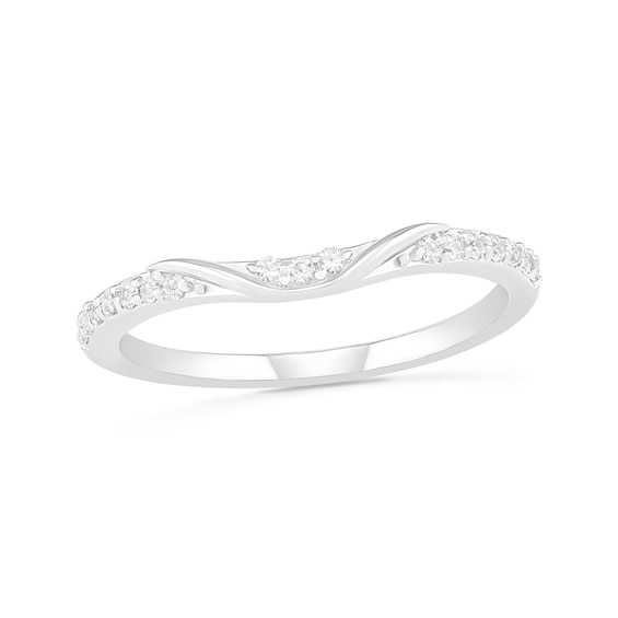 Oval Lab-Created White Sapphire Tri-Sides Split Frame Multi-Row Bridal Set in Sterling Silver