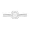 Thumbnail Image 4 of 0.29 CT. T.W. Princess-Cut Diamond Frame Vintage-Style Bridal Set in 10K White Gold