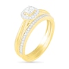 Thumbnail Image 2 of 0.29 CT. T.W. Princess-Cut Diamond Frame Vintage-Style Bridal Set in 10K Gold