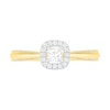 Thumbnail Image 5 of 0.29 CT. T.W. Princess-Cut Diamond Frame Vintage-Style Bridal Set in 10K Gold