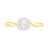 Thumbnail Image 4 of 0.29 CT. T.W. Princess-Cut Diamond Frame Bypass Shank Bridal Set in 10K Gold