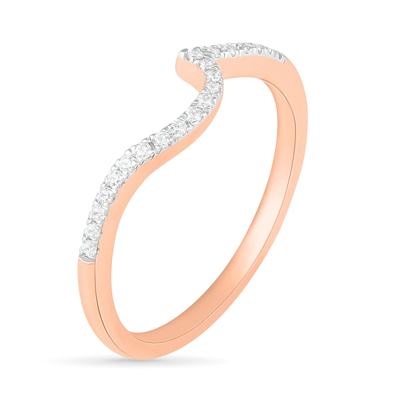 0.29 CT. T.W. Princess-Cut Diamond Frame Bypass Shank Bridal Set in 10K Rose Gold|Peoples Jewellers