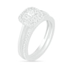Thumbnail Image 1 of 0.37 CT. T.W. Princess-Cut Diamond Double Frame Bridal Set in 10K White Gold