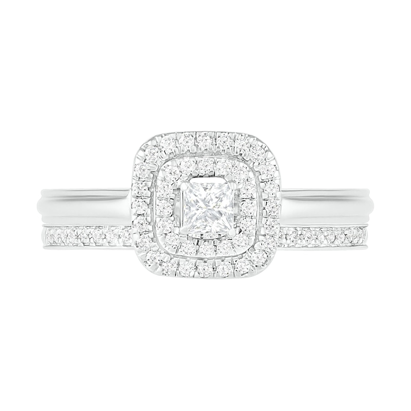 0.37 CT. T.W. Princess-Cut Diamond Double Frame Bridal Set in 10K Gold|Peoples Jewellers