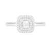 Thumbnail Image 4 of 0.37 CT. T.W. Princess-Cut Diamond Double Frame Bridal Set in 10K White Gold