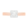 0.29 CT. T.W. Princess-Cut Diamond Frame Vintage-Style Bridal Set in 10K Rose Gold