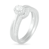 Thumbnail Image 1 of 0.29 CT. T.W. Oval Diamond Frame Bridal Set in 10K White Gold