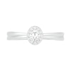 Thumbnail Image 4 of 0.29 CT. T.W. Oval Diamond Frame Bridal Set in 10K White Gold