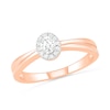 Thumbnail Image 3 of 0.29 CT. T.W. Oval Diamond Frame Bridal Set in 10K Rose Gold