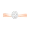 Thumbnail Image 4 of 0.29 CT. T.W. Oval Diamond Frame Bridal Set in 10K Rose Gold