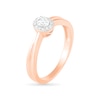 Thumbnail Image 5 of 0.29 CT. T.W. Oval Diamond Frame Bridal Set in 10K Rose Gold