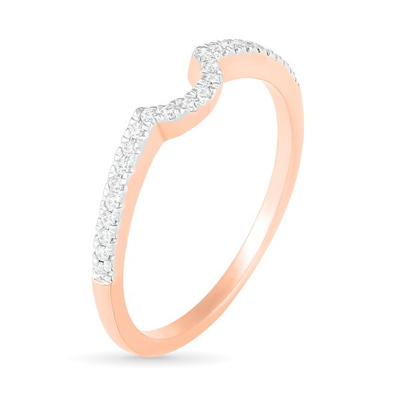 0.29 CT. T.W. Oval Diamond Frame Bridal Set in 10K Rose Gold