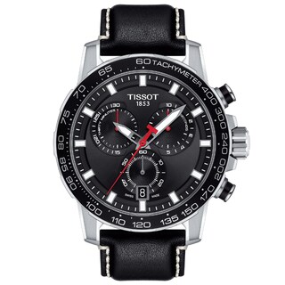 Men's Tissot Supersport Chrono Strap Watch with Black Dial (Model: T125.617.16.051.00)