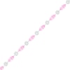 Marquise Lab-Created Pink and White Sapphire Bubble Link Alternating Line Bracelet in Sterling Silver - 7.25"