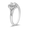 Thumbnail Image 1 of Enchanted Disney Elsa 0.57 CT. T.W. Oval Diamond Snowflake Frame Engagement Ring in 14K White Gold