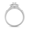 Thumbnail Image 2 of Enchanted Disney Elsa 0.57 CT. T.W. Oval Diamond Snowflake Frame Engagement Ring in 14K White Gold